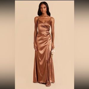 Birdy Grey Catherine satin rust women's Large bridesmaid formal dress
